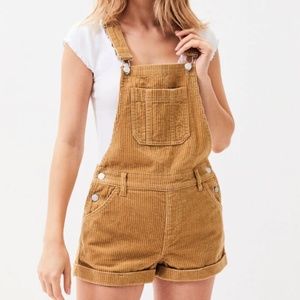 PacSun Butterscotch Overall Shorts